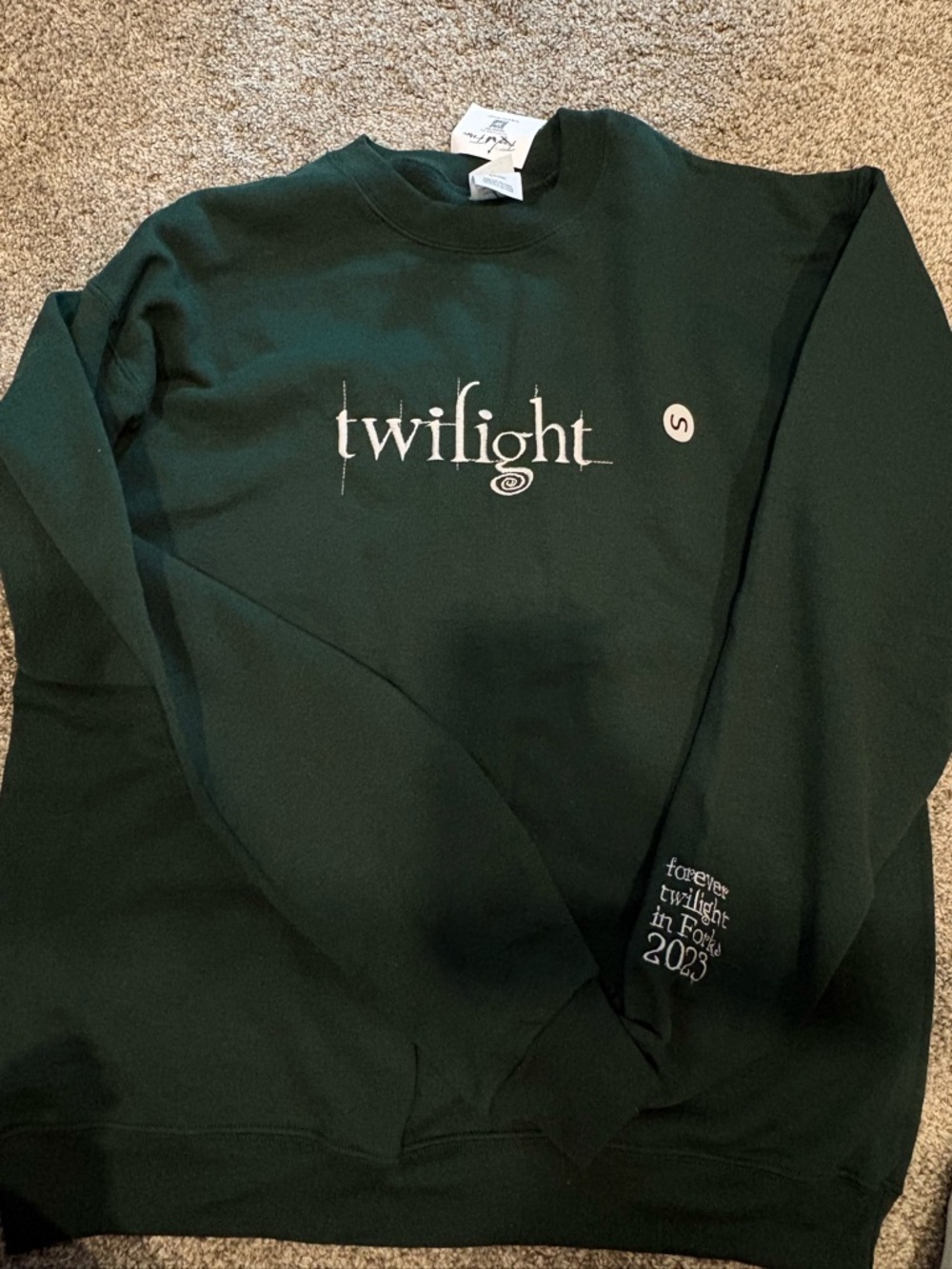 Twilight Logo Dark Green Crewneck Sweatshirt